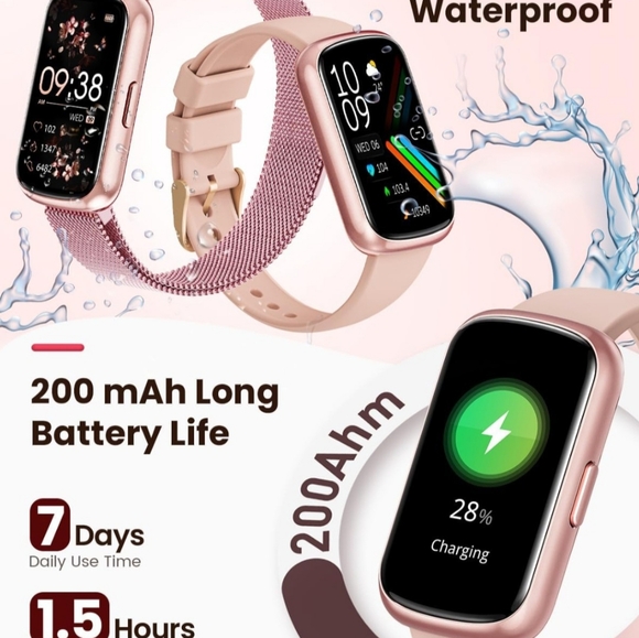 Fitness Tracker- Smart Watches for Women Men with 24/7 Heart Rate Monitor O2.Fi